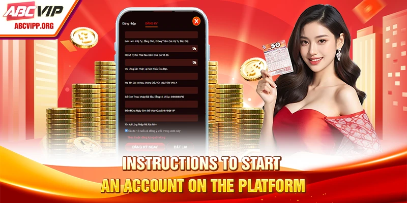 Instructions to start an account on the platform